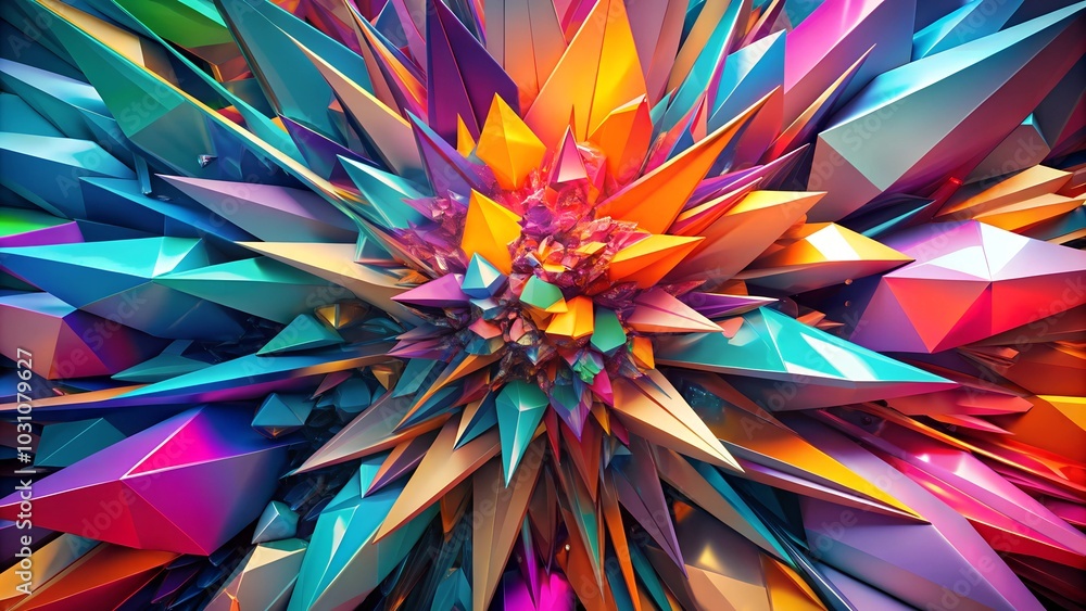 An abstract fragmented design with sharp angular shapes, creating a striking and modern visual aesthetic for creative applications An abstract fragmented design with sharp angular shapes, creating a striking and modern visual aesthetic for creative applications