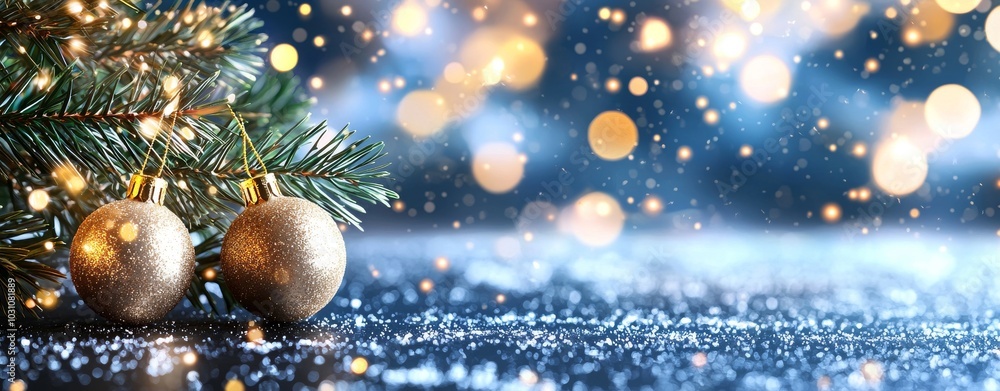 Set of Christmas poster illustrations with branches of the Christmas tree and golden accents. Set of Christmas poster illustrations with branches of the Christmas tree and golden accents.