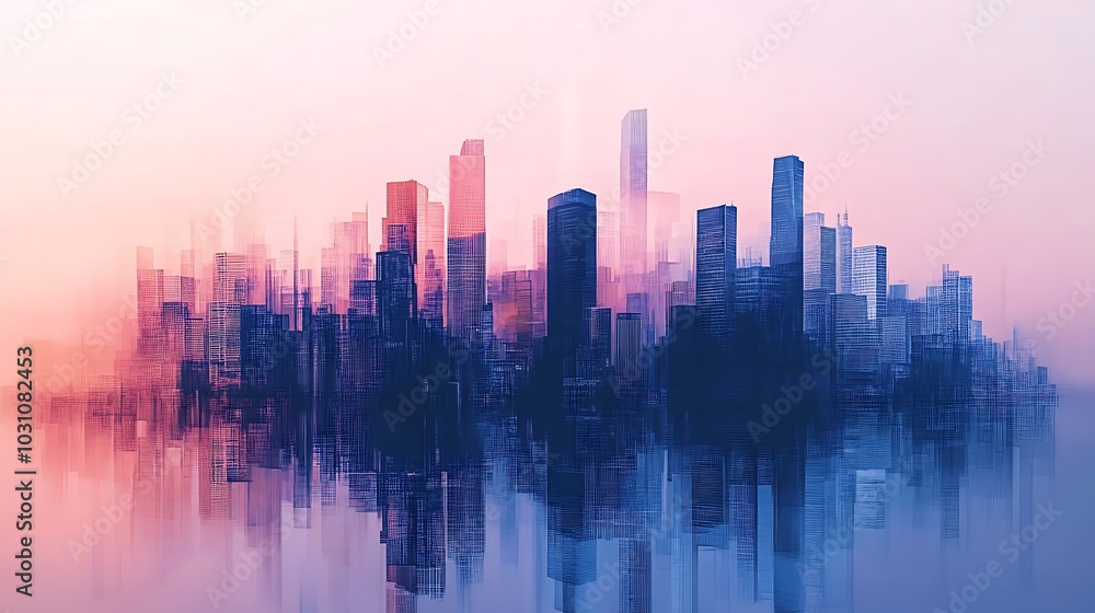 Fototapeta premium abstract city skyline