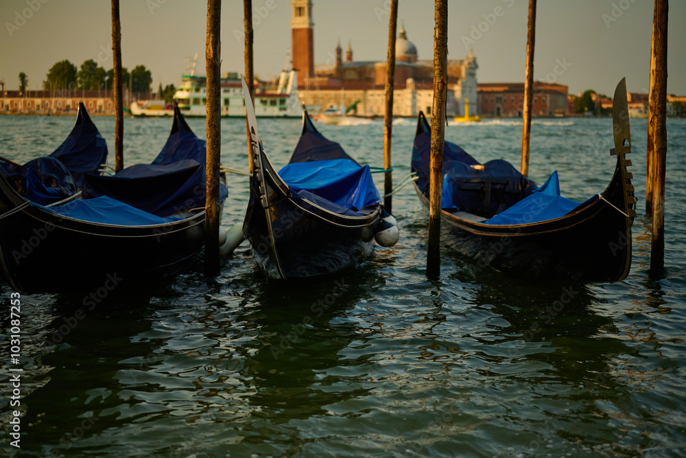 Venice and its canals,gondolas and ancient buildings Venice and its canals,gondolas and ancient buildings