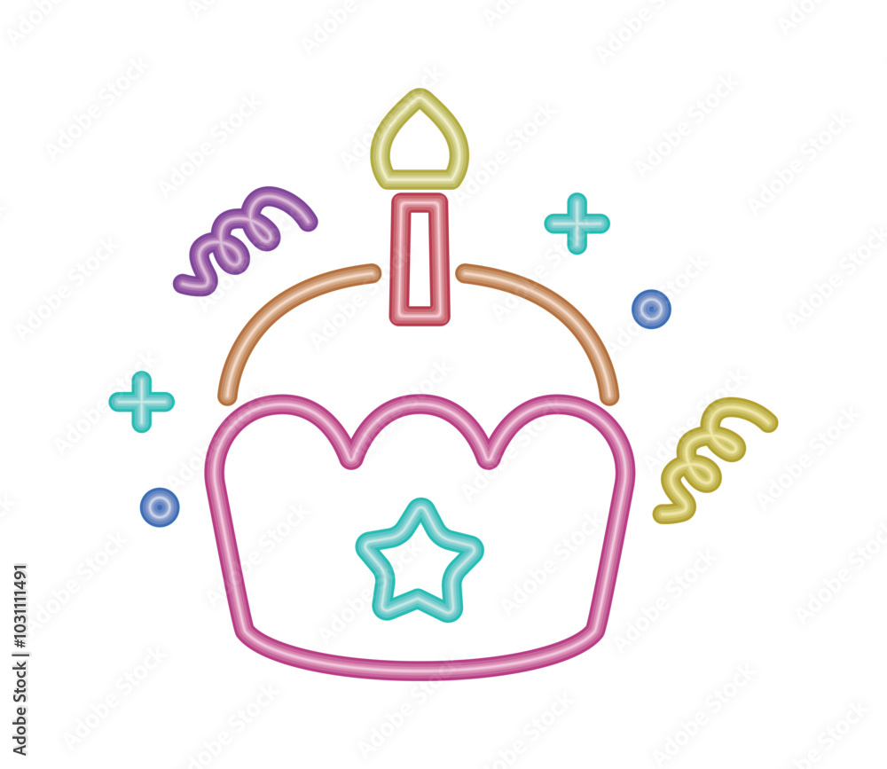 neon birthday cupcake party dessert neon birthday cupcake party dessert