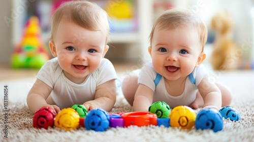 Cheerful Babies Bonding