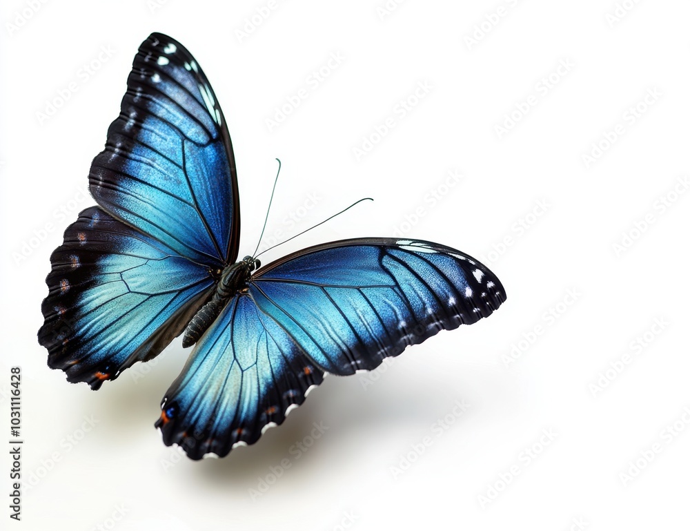 Turquoise butterfly, isolated on white background
Turquoise butterfly, isolated on white background