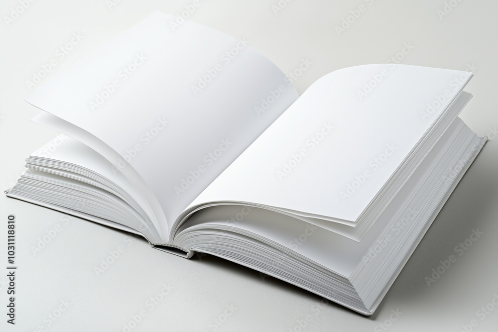 Open Blank Book with Turning Pages Open Blank Book with Turning Pages