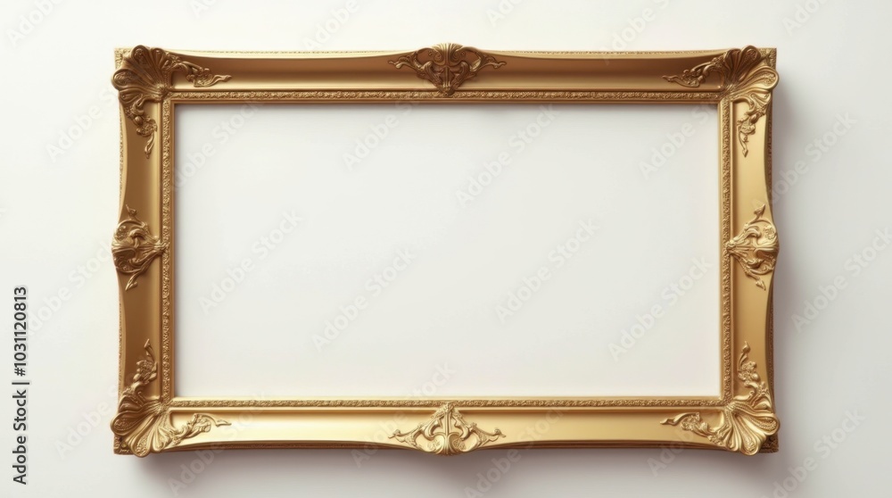 A thin metallic gold frame, delicately textured to catch the light with a soft, refined shimmer. The surface has a subtle brushed texture. A thin metallic gold frame, delicately textured to catch the light with a soft, refined shimmer. The surface has a subtle brushed texture.