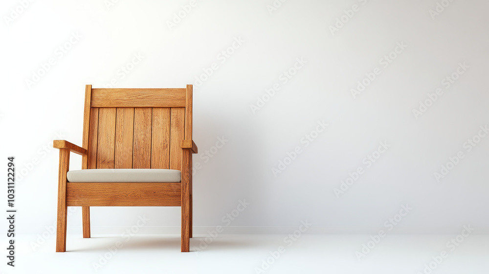 Wooden chair isolated on white background Wooden chair isolated on white background