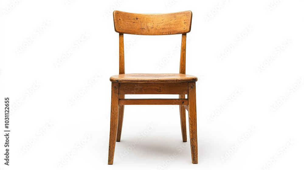 Wooden chair isolated on white background Wooden chair isolated on white background