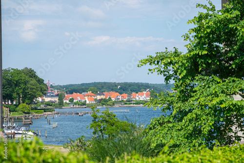 The beautiful view of Svendborgsund in Denmark photo