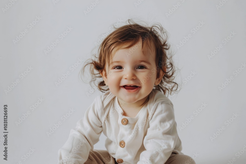 Happy Infant with a Big Laugh Happy Infant with a Big Laugh