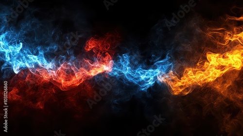 Colorful Smoky Abstract Background with Mesmerizing Swirls