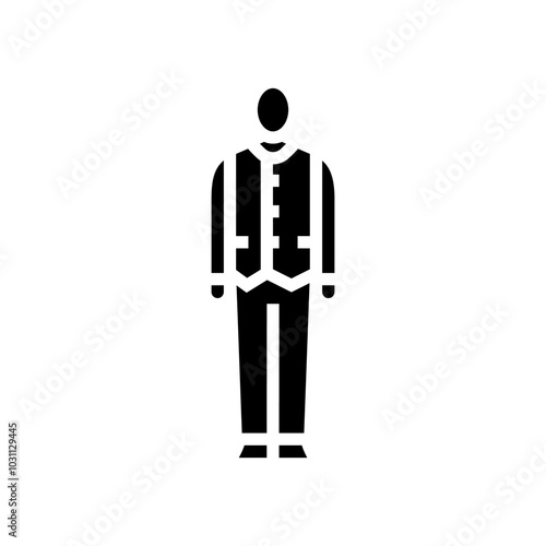 bellhop hospitality hotel glyph icon vector. bellhop hospitality hotel sign. isolated symbol illustration