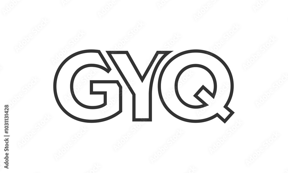 GYQ logo design template with strong and modern bold text. Initial based vector logotype featuring simple and minimal typography. Trendy company identity. GYQ logo design template with strong and modern bold text. Initial based vector logotype featuring simple and minimal typography. Trendy company identity.