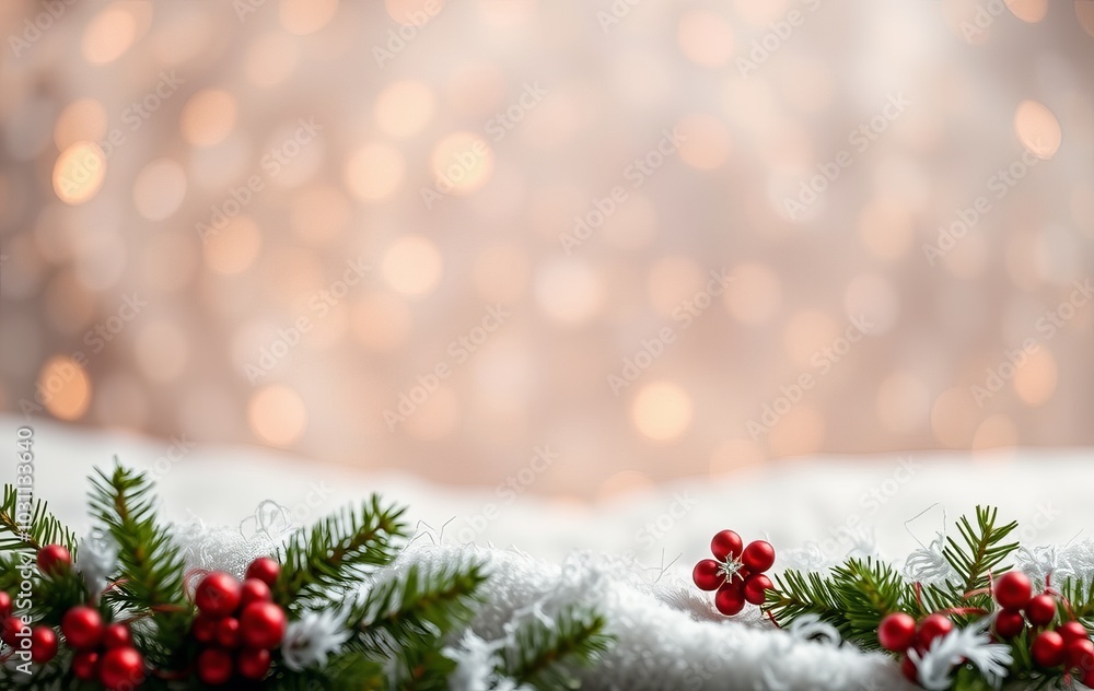 a close up of a christmas tree with a red berries on it a close up of a christmas tree with a red berries on it