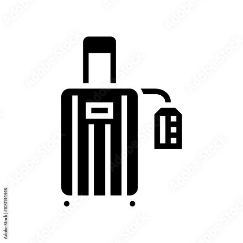 baggage claim hospitality hotel glyph icon vector. baggage claim hospitality hotel sign. isolated symbol illustration