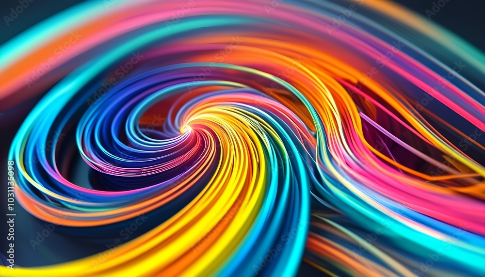 Vibrant Neon Swirl Abstract Art Vibrant Neon Swirl Abstract Art