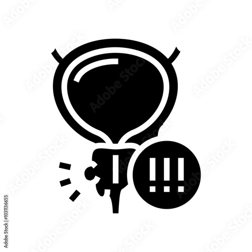 prostate health man disease glyph icon vector. prostate health man disease sign. isolated symbol illustration