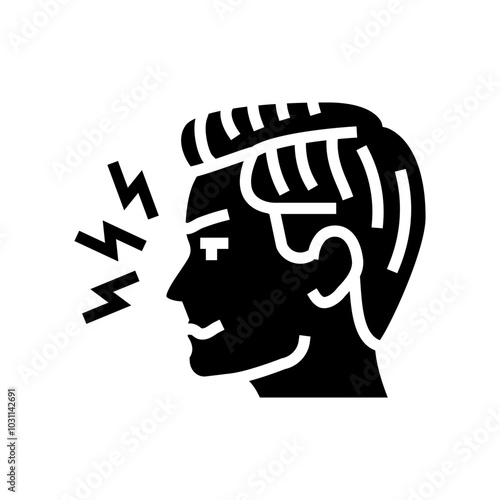 anxiety man disease glyph icon vector. anxiety man disease sign. isolated symbol illustration