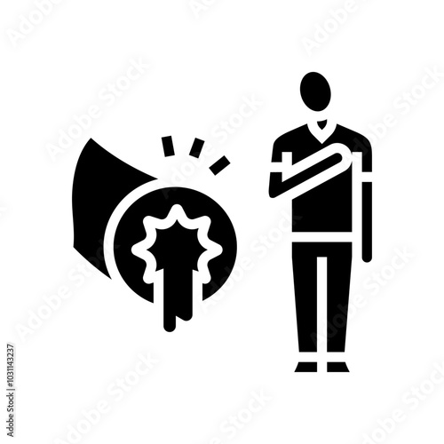 asthma man disease glyph icon vector. asthma man disease sign. isolated symbol illustration