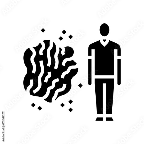 psoriasis man disease glyph icon vector. psoriasis man disease sign. isolated symbol illustration