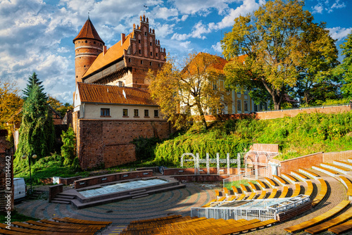 Fototapeta Naklejka Na Ścianę i Meble -  Medieval gothic castle in Olsztyn, Poland