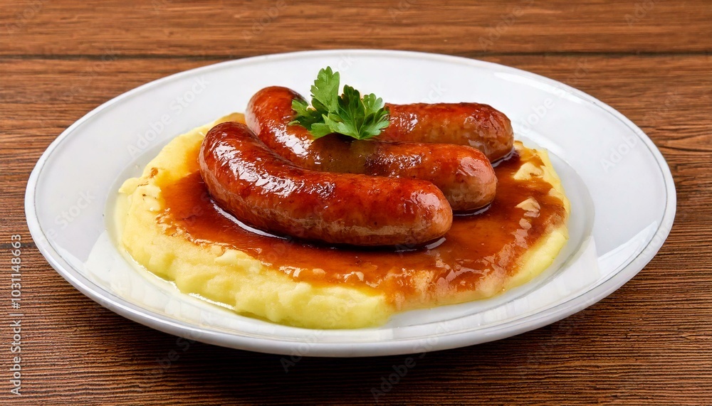 Bangers and Mash with Onion Gravy Bangers and Mash with Onion Gravy