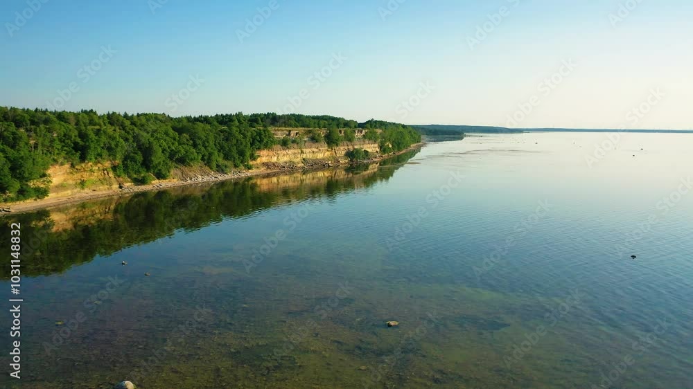 Aerial 4K video from drone to Pakri Cliff in Paldiski. Estonia, Paldiski Aerial 4K video from drone to Pakri Cliff in Paldiski. Estonia, Paldiski