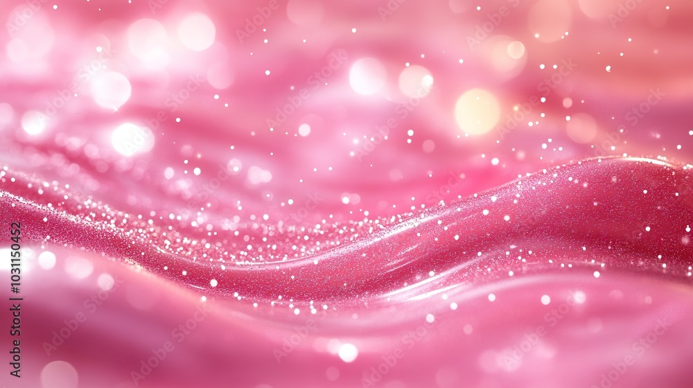 Pink background with light glitter details and elegant wavy sparkles image Pink background with light glitter details and elegant wavy sparkles image