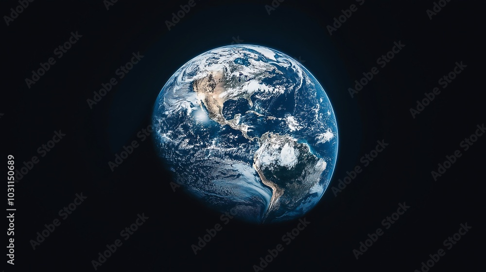earth positioned on the right side of the frame using only blue tones earth positioned on the right side of the frame using only blue tones