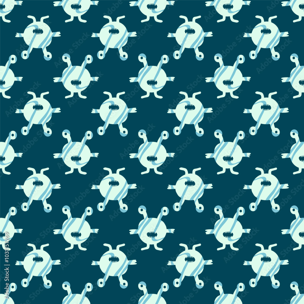 Fototapeta premium seamless pattern with skulls
