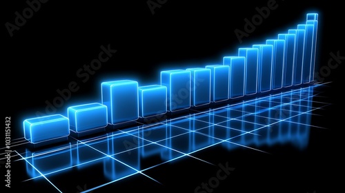 Market Chart Displaying Impressive Business Growth and Investment Data Profits