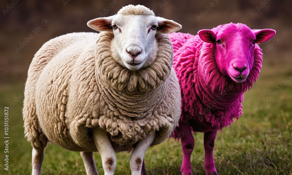 Fototapeta premium sheep in a field