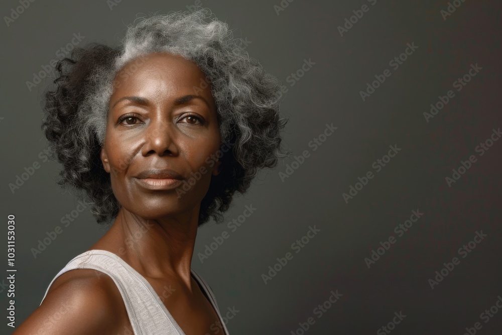 Studio portrait of a elegant senior black woman Studio portrait of a elegant senior black woman