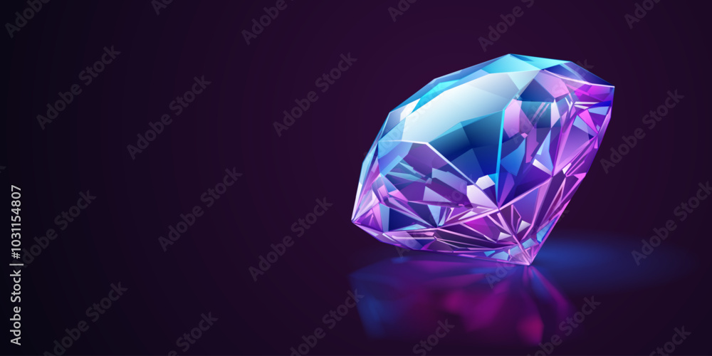 Large faceted gemstone with a vibrant blue and purple hues, set against a dark background that highlights its sparkling surface. Large faceted gemstone with a vibrant blue and purple hues, set against a dark background that highlights its sparkling surface.
