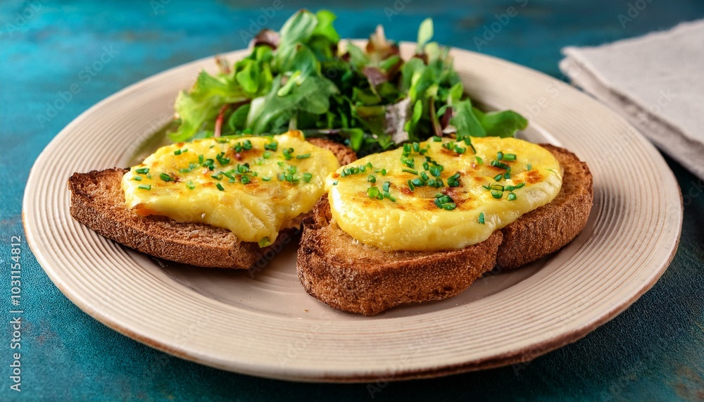 Welsh Rarebit with a Gourmet Garnish Welsh Rarebit with a Gourmet Garnish