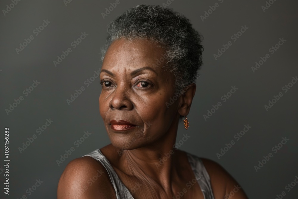 Studio portrait of a elegant senior black woman Studio portrait of a elegant senior black woman