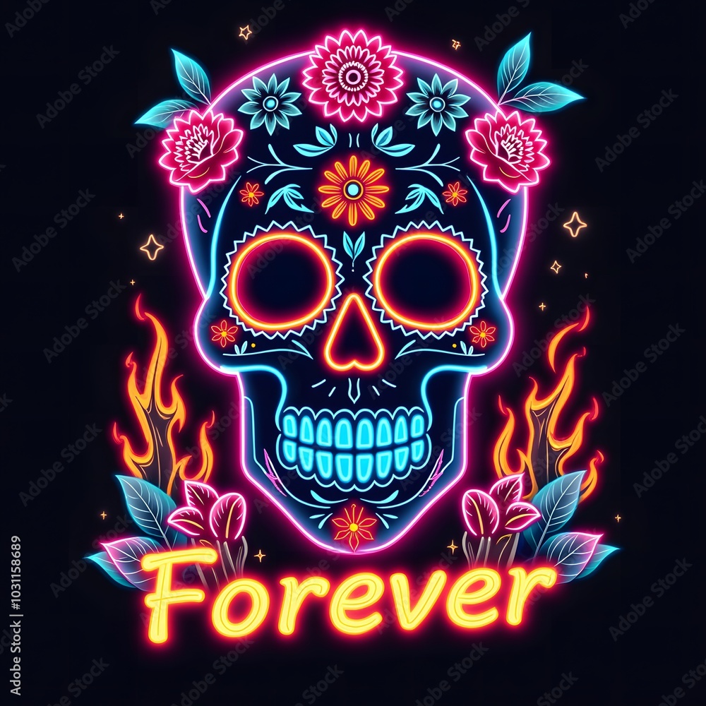 A skull with roses and a skull that says celebrate life A skull with roses and a skull that says celebrate life
