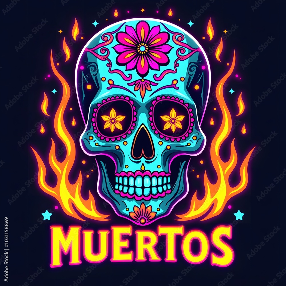 A skull with roses and a skull that says celebrate life A skull with roses and a skull that says celebrate life