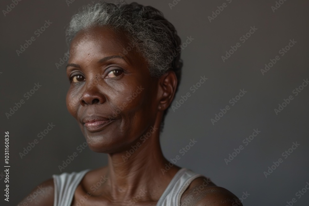 Studio portrait of a elegant senior black woman Studio portrait of a elegant senior black woman