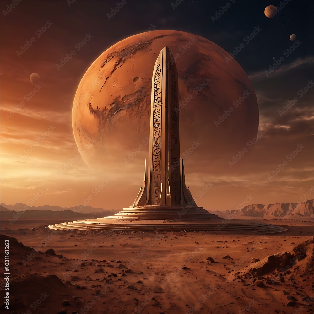 Monument on Mars,temple Monument on Mars,temple