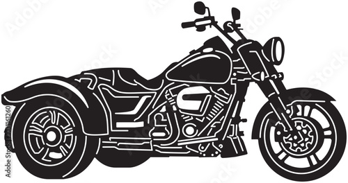 motorcycle tricycle vector illustration
