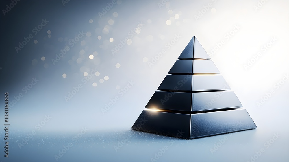 Modern Abstract Pyramid Structure on Light Background Modern Abstract Pyramid Structure on Light Background