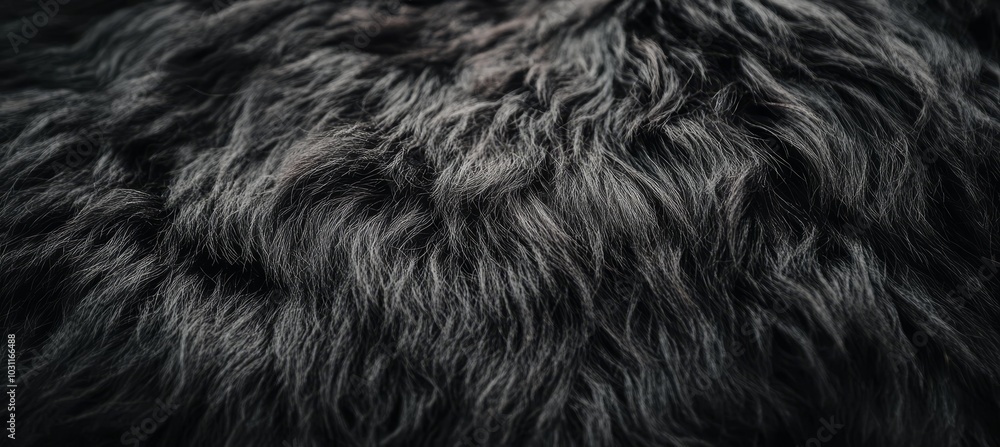 Close-Up of Black Animal Fur Texture. Soft and Fluffy. Abstract Natural Background for Design. Close-Up of Black Animal Fur Texture. Soft and Fluffy. Abstract Natural Background for Design.