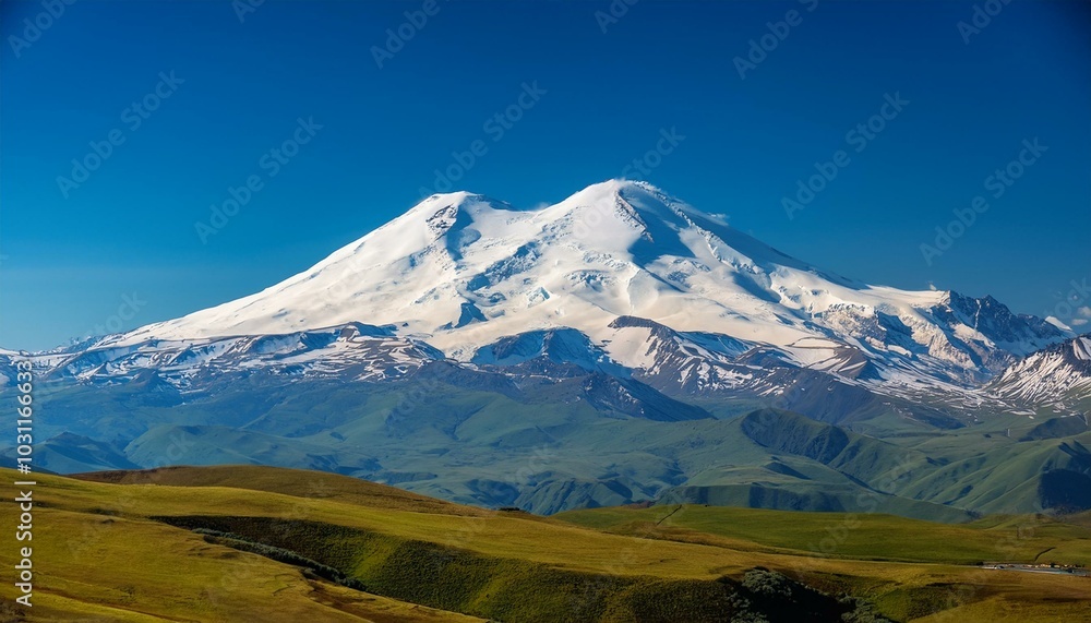 Fototapeta premium Snow-capped mountain peak