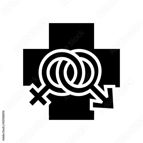 sexual health woman disease glyph icon vector. sexual health woman disease sign. isolated symbol illustration