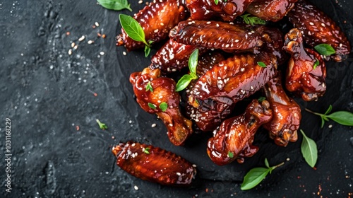 Honey BBQ Wings: Sticky Sweet Chicken Wings with Sesame 