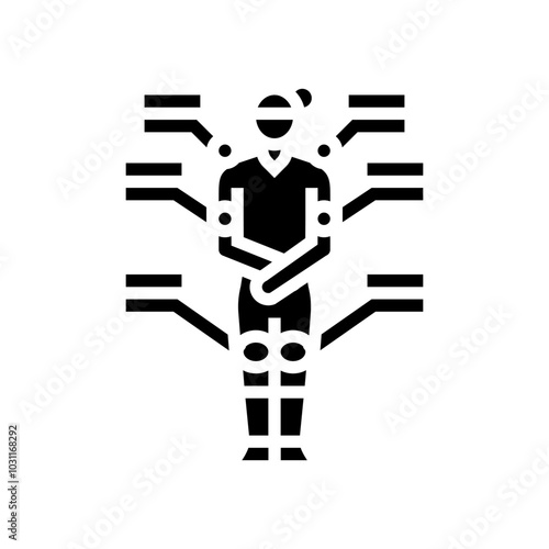 fibromyalgia woman disease glyph icon vector. fibromyalgia woman disease sign. isolated symbol illustration