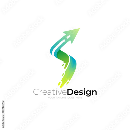 Free Download Arrow logo and letter S design swoosh, delivery express icon - GFXLoad