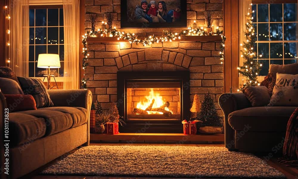 Cozy Christmas Fireplace