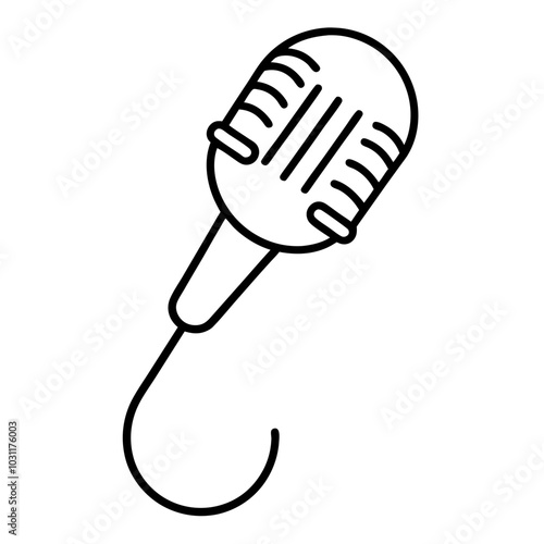 microphone on white background