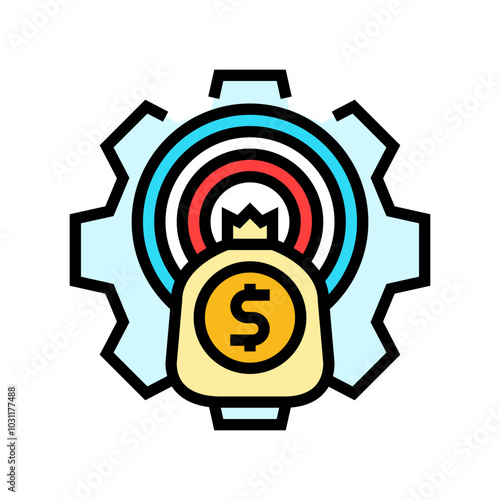 financial goals budget planning color icon vector. financial goals budget planning sign. isolated symbol illustration